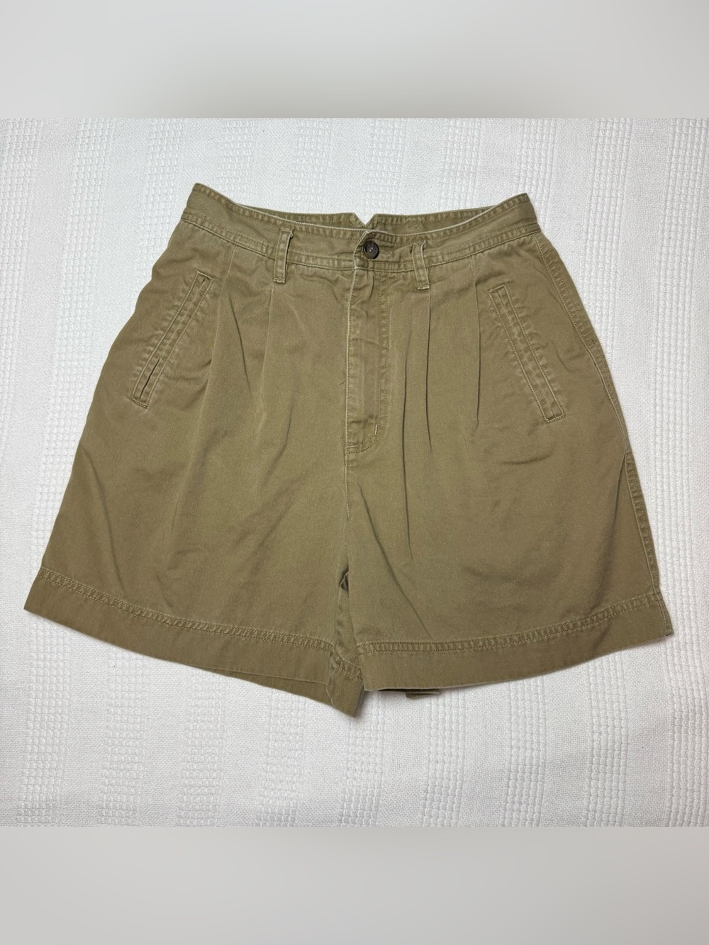 The Limited Vintage 90s Chinos Pleated Khaki Shorts High Rise Beige Tan Cotton 6